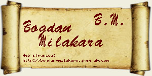 Bogdan Milakara vizit kartica